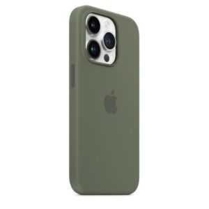 • Passend für Apple iPhone 14 Pro • Material: Silikon • Farbe: Oliv Füreinander gemacht.