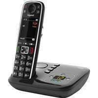 GIGASET E 720A schwarz Schnurloses-Telefon mit Anrufbeantworter DECT Senioren Freisprechen SOSSicherDer Anrufschutz