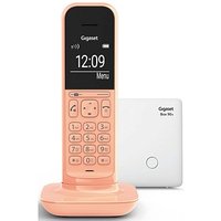 Das Gigaset CL390A Schnurlose Telefon mit Anrufbeantworter cantaloupe – speichert