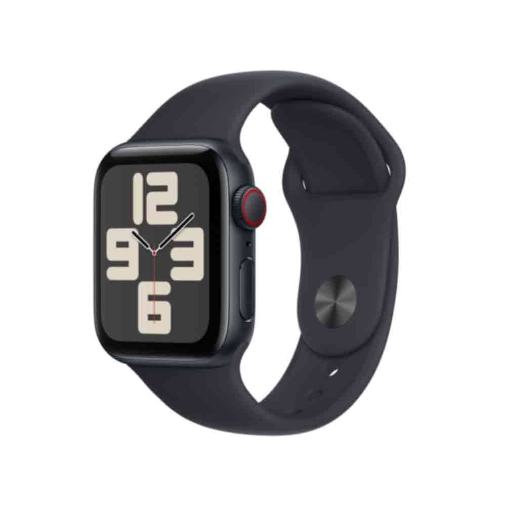 Kurzinfo: Apple Watch SE (GPS + Cellular) - 40 mm - Midnight Aluminium - intelligente Uhr mit Sportband - Flouroelastomer - Midnight - Bandgröße: S/M - 32 GB - Wi-Fi