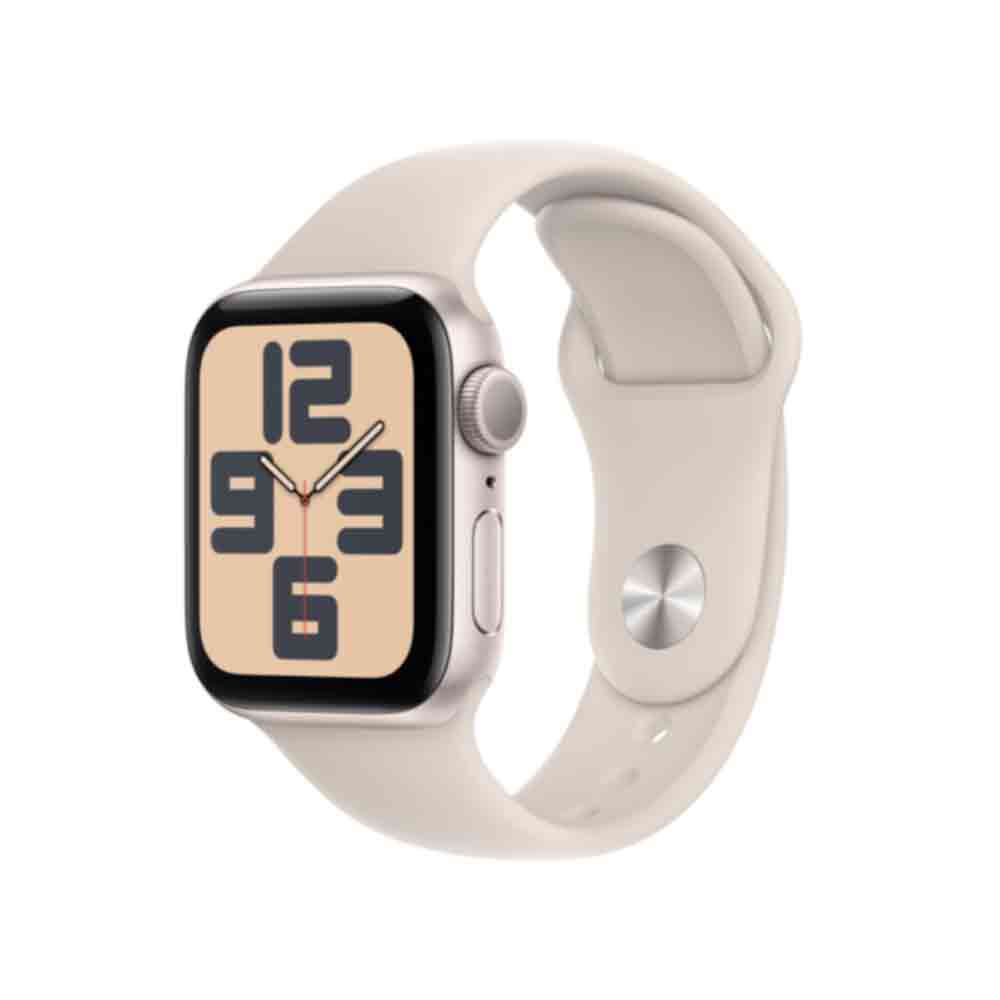 Kurzinfo: Apple Watch SE (GPS) - 40 mm - Starlight Aluminium - intelligente Uhr mit Sportband - Flouroelastomer - Starlight - Bandgröße: M/L - 32 GB - Wi-Fi